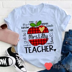 ✔️ TITTLE : Personalized To Love To Guide To Support Teacher T-Shirt, Teacher Life Shirt, Kindergarten Shirt, Teacher Shirt, Gift For Teacher ✔️ IMPORTANT: Both Men and Women can we our shirts because this is unisex style t-shirts; Wash item inside out in cold water, do not bleach, do not dry clean, do not iron directly on the design. ✔️ MATERIAL DETAILS: 5.3-ounce, 100% cotton (99/1 cotton/poly (Ash) & 90/10 cotton/poly (Sport Grey); Heavyweight classic unisex tee; Taped neck and shoulders; Tea Teacher Design Shirts, Teacher Shirts Designs, Teacher Tee Shirts, Kindergarten Teacher Shirts, Teaching Shirts, Kindergarten Shirts, Teacher Supplies, Teacher Tees, Teacher Name