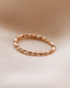 R1173 - Gold Filled — Priscilla Ma Simple Golden Ring, Unique Gold Wedding Rings, Twisted Gold Ring, Cute Promise Rings, Hand Jewelry Rings, Delicate Gold Jewelry, Rope Braid, Gold Jewelry Stores, Gold Rings Jewelry