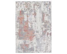 an abstract rug with red and grey colors