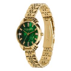 Art Deco Gold Watches For Evening, Gold Art Deco Evening Watch, Timeless Green Jewelry For Evening, Timeless Green Evening Jewelry, Elegant Green Watch With Polished Finish, Elegant Green Watches With Polished Finish, Luxury Green Jewelry With Round Dial, Elegant Green Watches With Rectangular Dial, Formal Green Diamond Watch With Round Dial