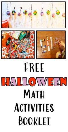 the free halloween math activities booklet for kids to practice counting and writing with their own hands