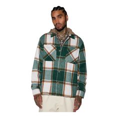 Stacking Hooded Flannel Shacket Jacket New With Tags If You Have Any Questions Please Ask Before Purchasing. Check Out All Of Our Other Great Items B29 Introducing Our Stacking Hooded Flannel Shacket Jacket, A Versatile And Stylish Addition To Your Wardrobe. This Jacket Combines The Comfort Of A Flannel Shirt With The Warmth Of A Jacket, Making It Perfect For Transitional Weather. Crafted From High-Quality Materials, This Jacket Features A Hood For Added Protection Against The Elements. The Flan Winter Plaid Hooded Jacket With Pockets, Plaid Hooded Jacket With Pockets For Winter, Hooded Fall Shacket With Pockets, Winter Cotton Shacket For Streetwear, Casual Winter Shacket For Streetwear, Casual Shacket For Winter Streetwear, Winter Plaid Outerwear For Streetwear, Winter Plaid Streetwear Outerwear, Casual Hooded Shacket For Fall