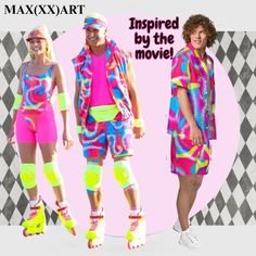 Product Description: Elevate your style with our Ken-Inspired Recycled 2-Piece Set, a nod to the iconic 80's Malibu-themed era. Step back into the fabulous '80s with a bright and colorful outfit that's perfect for cosplay couples, Halloween, or adding a touch of Harajuku flair to your wardrobe. This vibrant set captures the essence of those unforgettable '80s moments. The recycled materials showcase our commitment to sustainability while ensuring comfort and style. It's not just fashion; it's a Harajuku Pink Costume Accessories For Costume Party, Harajuku Style Pink Costume Accessories For Costume Party, Multicolor Rave Costume Accessories For Costume Party, Multicolor Rave Costume Accessories, Multicolor Carnival Cosplay Costumes, Pink Harajuku Style Costume For Costume Party, Retro Halloween Costume For Costume Party, Fun Costumes For Cosplay And Costume Parties, Fun Costumes For Costume Party And Cosplay Events