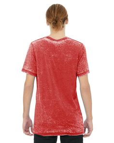 Unisex Poly-Cotton Short-Sleeve T-Shirt - RED ACID WASH - 2XL | Bella + Canvas Poly-Cotton Short-Sleeve T-Shirt in Red Acid Wash Size 2XL | Cotton Polyester Red Relaxed Fit V-neck T-shirt, Red V-neck Shirt With Relaxed Fit, Casual University Red Tops, Red V-neck Casual T-shirt, University Red Crew Neck Top For Summer, Casual Short Sleeve University Red Tops, Casual University Red Short Sleeve Tops, Casual Short Sleeve Tops In University Red, Red Crew Neck Top With Relaxed Fit