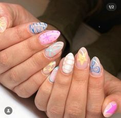 Short Summer Nails, Beachy Nails, Simple Gel Nails, Girly Acrylic Nails, Summery Nails, Cute Gel Nails, Nail Jewelry, Dream Nails