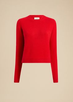 Description A lightweight crewneck pullover in luscious cashmere. Designed to fit closer to the body and refined by ribbed trim. Details Material: Cashmere (100% cashmere) Care: Dry clean Fit: True to size. Recommended to take your normal size. Model is 5'10," wearing size S. Cashmere Workwear Sweater In Red, Elegant Red Crew Neck Sweater, Chic Red Ribbed Sweater, Red Fine Knit Sweater, Red Cashmere Sweater With Fine Knit, Classic Red Fine Knit Sweater, Luxury Fitted Red Sweater, Luxury Red Knitted Sweater, Cashmere Sweater Red