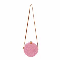 The Ata Bali is the must-have crossbody bag for all of your warm-weather events - from vacations to beach days. Keep your belongings secure with the Snap closure and the beautiful fabric-lined interior. Wipe Clean / Rattan Spring Travel Crossbody Straw Bag, Pink Shoulder Bag For Summer, Pink Crossbody Shoulder Bag For Vacation, Pink Shoulder Bag With Single Strap For Travel, Pink Crossbody Shoulder Bag For Beach, Pink Summer Shoulder Bag With Adjustable Strap, Summer Pink Shoulder Bag With Adjustable Strap, Summer Crossbody Shoulder Bag For Day Out, Pink Shoulder Bag With Detachable Strap For Summer