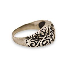 The design, inspired by Byzantine motifs, brings a new interpretation to the style of signet rings, adding a touch of elegance to the 16. 10 Istanbul look.  The handcrafted product has taken its place as an important part of our outfit.  Sterling Silver When storing the jewelry:  We advise you to preserve the silver jewelry in the box that you will receive to prevent scratches, humidity and oxidation caused by air.  When using the jewelry:  Avoid contact with chemicals, makeup, perfume. Do not use dips or abrasive cleaners on your jewelry. To clean and brighten up your sterling silver pieces, wipe them gently with jewelry polishing cloth.  It is not recommended to use any sort of ultrasonic cleaners or ammonia as the stones may be porous and therefore might absorb chemicals, even soap, whi Byzantine Motifs, Ultrasonic Cleaners, April Birthstone Jewelry, March Birthstone Jewelry, Alphabet Jewelry, Signet Rings, Silver Signet Ring, Forever Jewelry, Zodiac Jewelry