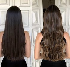 Balyage Long Hair, Balayage Straight Hair, Black Hair Balayage, Brown Hair Looks, Brown Hair Inspo, Brunette Hair With Highlights, Hair Color Light Brown, Hairstyles For Layered Hair, Long Hair Color