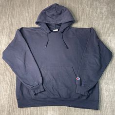 Vintage 2000s Champion Basic Blank Sportswear Athletic Y2K Aesthetic Essential Streetwear Navy Pullover Hoodie Extra Large Mens Condition:  Fair Used Condition  = Holes On The Sleeves Due To Age And Wear  Measurements: Please see photos above for all measurements IF YOU BUY TWO OR MORE ITEMS USE THE CODE BUNDLE @ CHECK TO SAVE 20% WE SHIP WITHIN 24 HOURS AFTER PURCHASE! Please be aware that we do not offer free returns!! The Buyer is responsible for the cost of the return label. Follow us on Tik 90s Style Hoodie With Drawstring, 90s Style Long Sleeve Hoodie With Drawstring, 90s Style Long Sleeve Hoodie, 90s Style Sports Hoodie With Drawstring Hood, 90s Style Sports Hoodie In Blue, 90s Style Sports Hoodie For Winter, 90s Hooded Sweatshirt For Sports, 90s Style Hooded Sweatshirt For Sports, 90s Style Winter Sports Sweatshirt