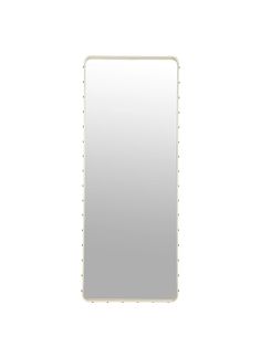 a white rectangular mirror on a white background