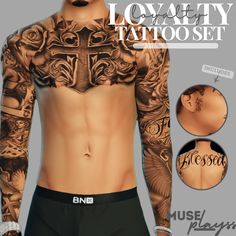 Sims 4 Free Mods, Loyalty Tattoo, Sims 4 Tsr, Male Sims