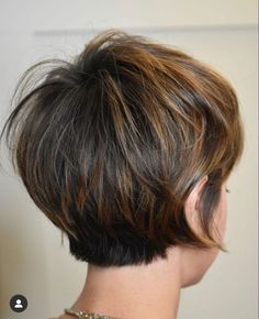 Bilevel Haircut, Short Hair For Thinner Hair, Hair Styles For Really Short Hair, Layered Short Bob, Easy Hair Cuts, Crop Hair, Short Hair Trends, Long Pixie