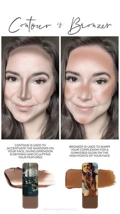 Bronzer Placement, Contour Vs Bronzer, Saint Makeup, Face Contouring Makeup, Maskcara Makeup, Makeup Tutorial Foundation, Senegence Makeup, Maskcara Beauty, Makeup Help