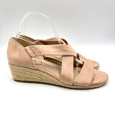 Lifestride Women's Siesta Strappy Microsuede Wedge Espadrilles / Sandals. Women's Size 8 Wide Width. Condition: New Without Box. New To Poshmark? Sign Up Using Invite Code: Tentoday For $10 Off Your Purchase! Suede Wedge Sandals With Cushioned Footbed For Spring, Pink Suede Sandals For Spring, Pink Sandals With Arch Support For Spring, Espadrilles Sandals, Wedge Espadrilles, Sandal Shoes, Espadrille Wedge, Espadrille Sandals, Women Life