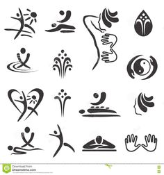 the various symbols are drawn in black and white