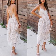 Never Worn, Lace White Dress Perfect For Bridal Gathering Bride Vibes, Vici Dress, Head Over Heels, Lace Midi, Lace Midi Dress, Lace White Dress, Crochet Lace, White Lace, High Low Dress