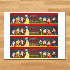 snow white and the seven dwarfs birthday banner