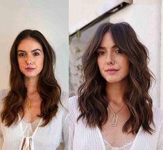 Fine Wavy Haircut, Midlength Haircuts For Round Faces, Wavy Mid Length Hair, Double Chin Hairstyles, Fat Face Haircuts, Wavy Layered Hair, Midlength Haircuts, Hair Inspiration Long, Wavy Haircuts