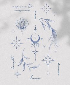 an image of some tattoos drawn on paper