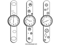 three wrist watches with different designs on them