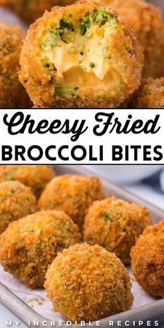 cheese fried broccoli bites are an easy appetizer to serve on the go