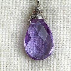 This is a beautiful necklace with an 8x12 faceted pear shaped lavender quartz stone on a sterling silver chain. Choose from 16" or 18" chain Clear Crystal Necklace, Lavender Quartz, Beautiful Necklace, Quartz Necklace, Quartz Stone, Sterling Silver Chain, Clear Crystal, Sterling Silver Chains, Pear Shaped