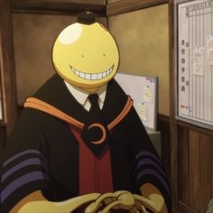 an anime character with a smile on his face