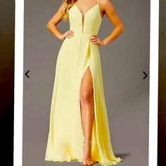 Promgirl Yellow Floor Length Dress, Worn Once For A Wedding, Like New Condition Long Yellow Dress, Promgirl Dresses, Yellow Floor, Yellow Long Dress, Floor Length Dress, Prom Girl, Floor Length Dresses, Yellow Dress, Dresses Long