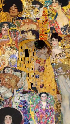 Moody Wallpaper, Gustav Klimt Art, The Kiss (klimt), Klimt Paintings, Klimt Art, Snoopy Wallpaper, Collage Wallpaper, Vibes Art, Trippy Wallpaper