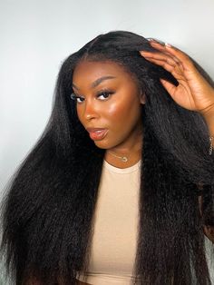 Hair Name: Bundles with a 13x4 Lace Frontal Hair Style: Kinky Straight Hair Length: 20-28 inches Wig Weight: 100g/bundle (+/-5g) Color: Natural Black #1B Lace Size: 4x4 & 13x4 Transparent Lace Frontal Quality: 100% Virgin Human Hair Bundles Shipment: DHL, FedEx, or UPS 3-7 Business Days Bundles With Frontal, Frontal Hair, Glueless Wigs, Frontal Hairstyles, 100 Human Hair Wigs, Wigs Hair, Human Hair Bundles, Colored Wigs, Short Bob Wigs