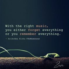 a quote from an unknown person about music