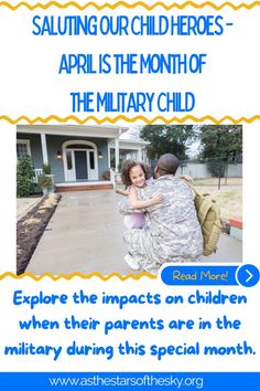 The month of April has been designated as the Month of the Military Child, recognizing the important role children hold in the military community. Curious about why this month is significant? Delve deeper to discover the origins and importance of this commemorative period and what you can do to help a military child. Military Month, Month Of The Military Child, Military Appreciation Month, Department Of Defense, Month Of April, Military Kids, Navy Air Force, Military Appreciation