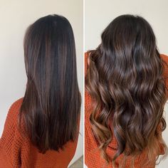 Dark Brown With Brown Lowlights, Classic Caramel Balayage, Golden Brown Highlights On Dark Hair, Chocolate Chestnut Hair Color, Dark Brown Hair With Brown Highlights, Light Brown Highlights On Dark Hair, Coffee Brown Hair Color, Medium Brown Highlights, Balayage Hair Brown