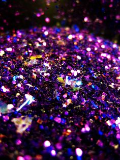 purple and green glitter with lots of different colors