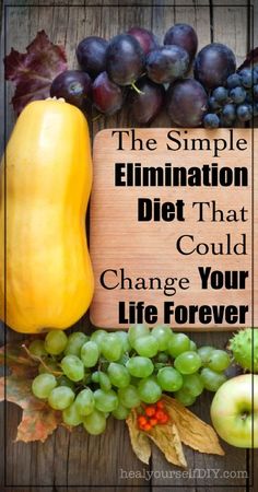 a wooden sign that says the simple eliimination diet that could change your life forever