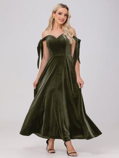 Dark_Olive_Green Velvet Bridesmaid Dress, Off Shoulder Bridesmaid, Off Shoulder Bridesmaid Dress, Velvet Bridesmaid, Modern Bridesmaid, Velvet Bridesmaid Dresses, Plus Size Bridesmaid, Bridesmaid Dress Sizes, Bridesmaid Dresses Plus Size