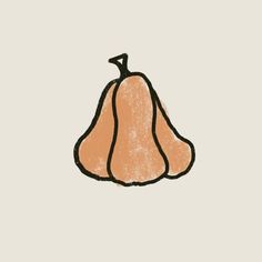 a drawing of a pear on a white background