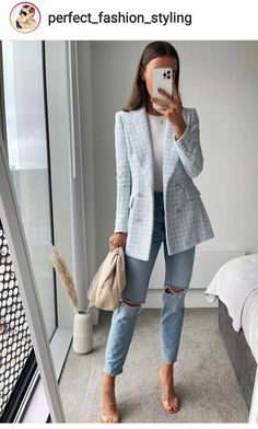 Casual Work Outfits, Blazer Outfits, Work Outfits Women, Professional Outfits, Business Outfits, Outfit Casual