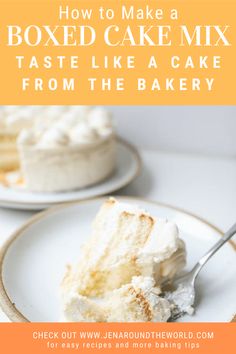 a white plate topped with a slice of cake next to another plate filled with cake