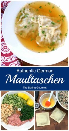 an image of authentic german cuisine with text overlay