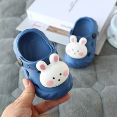 The Bunnies kid's clogs Playful Non-slip Slip-on Clogs, Cute Blue Non-slip Clogs, Cute Non-slip Summer Clogs, Summer Playtime Clogs With Round Toe, Blue Non-slip Fun Clogs, Cute Blue Non-slip Slippers, Summer Clogs With Round Toe For Playtime, Fun Blue Non-slip Clogs, Playful Slide Clogs For Beach