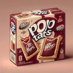 two boxes of pop - tars are shown in this advertisement for the brand's chocolate