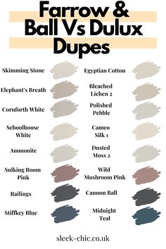 farrow and ball vs dulux dupes shows different colour swatches from farrow and ball to dulux Blackened Farrow And Ball, Farrow And Ball Colours, Cozy Living Room Furniture, Dulux Paint Colours, Dulux Paint, Living Tv