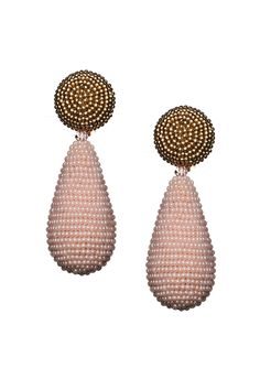 A beaded pair in a fun tear shape adds charm to daytime ensembles. The intricate and precise thread work found in all of our accessories can only be accomplished by our most skilled, second-generation artisans who have cultivated their talents over decades. Clip backing Style #J20E21 Find Work, Thread Work, Hand Beading, Sale Items, Thread, Women Jewelry, Beads, Gold