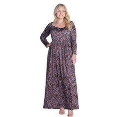 Embrace the enchanting beauty of autumn with our Fall Floral Long Sleeve Pleated Plus Size Maxi Dress. This stunning dress boasts a captivating multicolor abstract floral print on a rich black canvas, making it a perfect blend of boldness and elegance. The delicate square neckline adds a touch of femininity, while the figure flattering pleated waist accentuates your curves for a confident and flattering silhouette. The maxi length exudes grace and sophistication, while the long sleeves provide b Plus Size Maxi Dress, Abstract Floral Print, Plus Size Maxi, Pleated Maxi Dress, Pleated Maxi, Ruffled Maxi Dress, Plus Size Maxi Dresses, Long Sleeve Maxi, Fall Floral