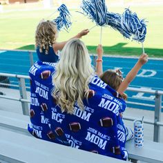 Personalized blue and white team spirit bleacher blanket with child's name on it. Team Mom Gifts, Personalized Hangers, Team Mom, Kids Cups, Different Sports, Young Athletes, Football Kids, Glam Girl, Kids Blankets