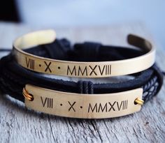 Couple Bracelets Leather, What To Get Your Boyfriend, Customized Bracelets, Mens Bracelet Personalized, Relationship Bracelets, Matching Couple Bracelets, Couples Bracelets, Bracelet Matching, Bracelets For Boyfriend