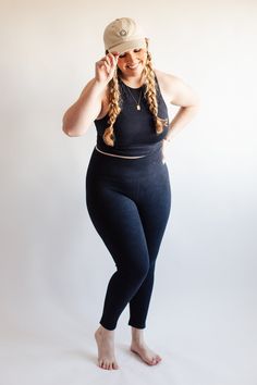 These ultra-flattering leggings transition to brunch, yoga and beyond. Perfect for light activity or everyday wear. Made in our super comfy ribbed seamless fabric. Wear as a set with the Favorite Day Top. These leggings are a Free People look for much less! Ribbed seamless fabric High waist Measurements for a size small: Waist: 11 3/4" Rise: 10 3/4" Inseam: 22" Fabric Content/Care: 96% Polyester 4% Spandex Machine Wash Cold Model is 5'8 wearing a size large. Versatile High Stretch Activewear For Everyday, Versatile Ribbed Yoga Activewear, High Stretch Ribbed Leggings For Loungewear, Compressive Leggings With Ribbed Waistband For Loungewear, Compressive Comfortable Activewear For Lounging, Seamless Comfort Stretch Leggings For Yoga, High Stretch Athleisure Yoga Pants, Casual Seamless Tights For Yoga, Stretch Ribbed Leggings For Loungewear