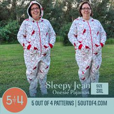 Sleepy Jean Onesie Pajamas size 3xlg Footie Pajamas Pattern Free, Adult Onesie Pajamas Cozy, Footie Pajamas Womens, Cheap Playful Sleep Onesie, Toddler 4 Footed Pajama Pattern, Adult Onesie Big Feet Pajamas Onesies & Footed Pajamas For Kids And Adults, Pajamas Pattern, Onesie Pattern, Adult Onesie Pajamas